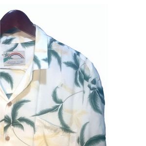 Paradise Found Shirts - Paradise Found Beige Yellow Hawaiian Shirt 2XL Paradise Found Shirts - Paradise Found Beige Yellow Hawaiian Shirt 2XL